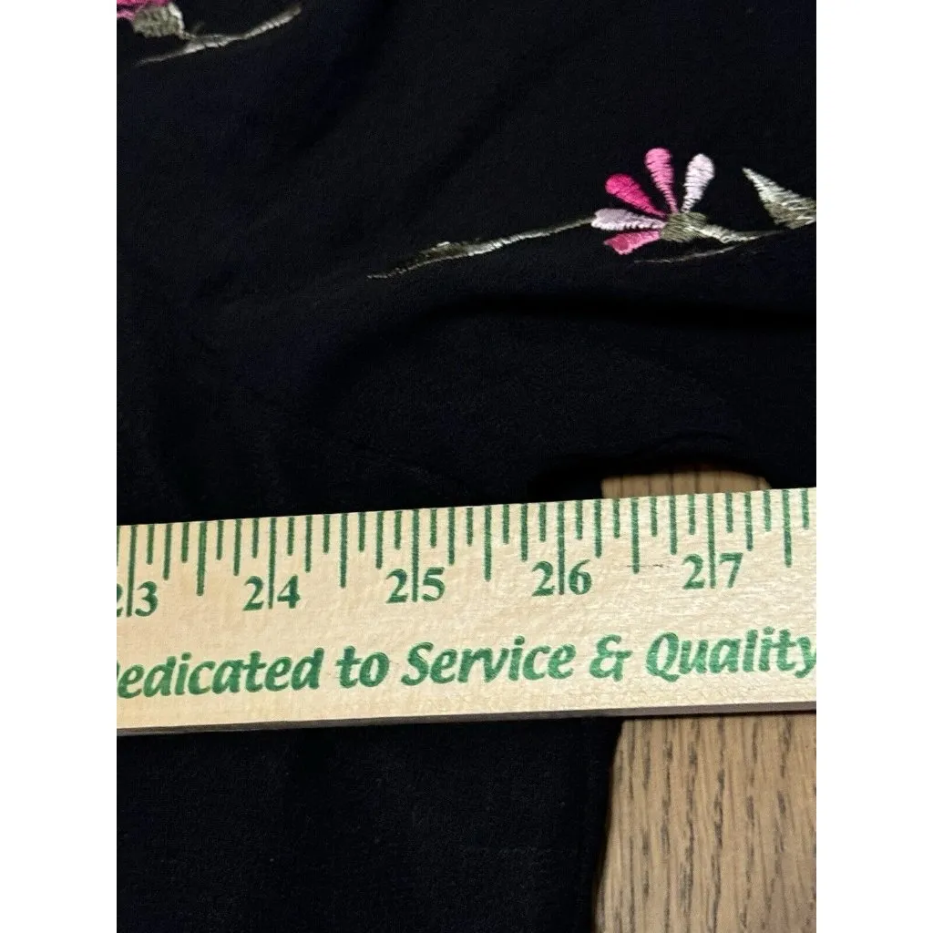 Bedford‎ Fair Lifestyles Floral Maxi Dress Cottagecore Classic Lightweight NWT Black Size 2X - Image 10