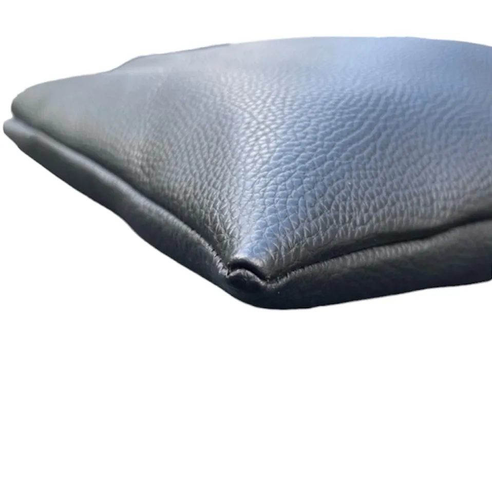 Vince Camuto Luck Tote Vegan Leather in Black with Gray Block Stripe on Front - Image 7