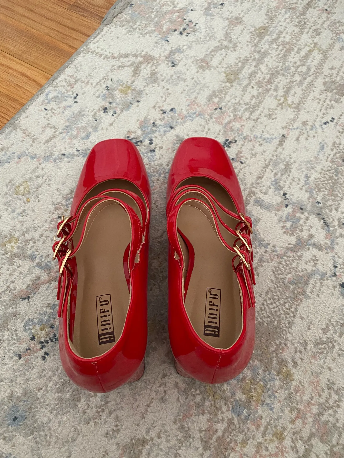 Red Mary Jane Heels Size 8 - Image 6