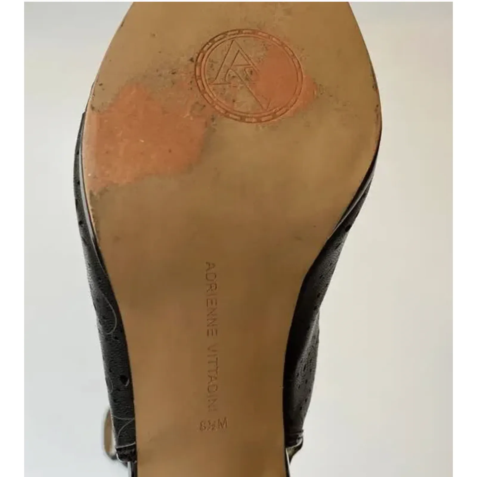 Adrienne Vittadini Shoes Womens Size 8.5 Petra Slingback Heels Leather Cutout - Image 5