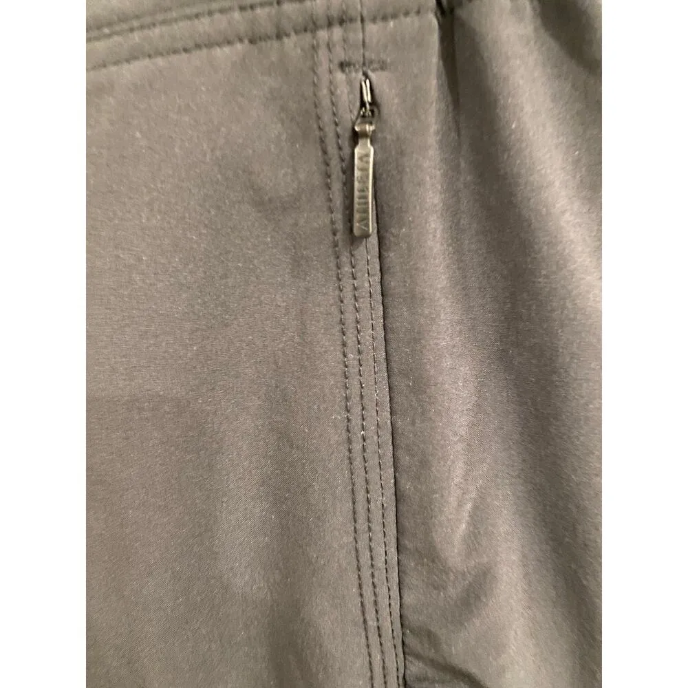 Athleta Elastic Waist Drawstring La Viva Capri Cropped Pant Black Women's Size 4 - Image 5