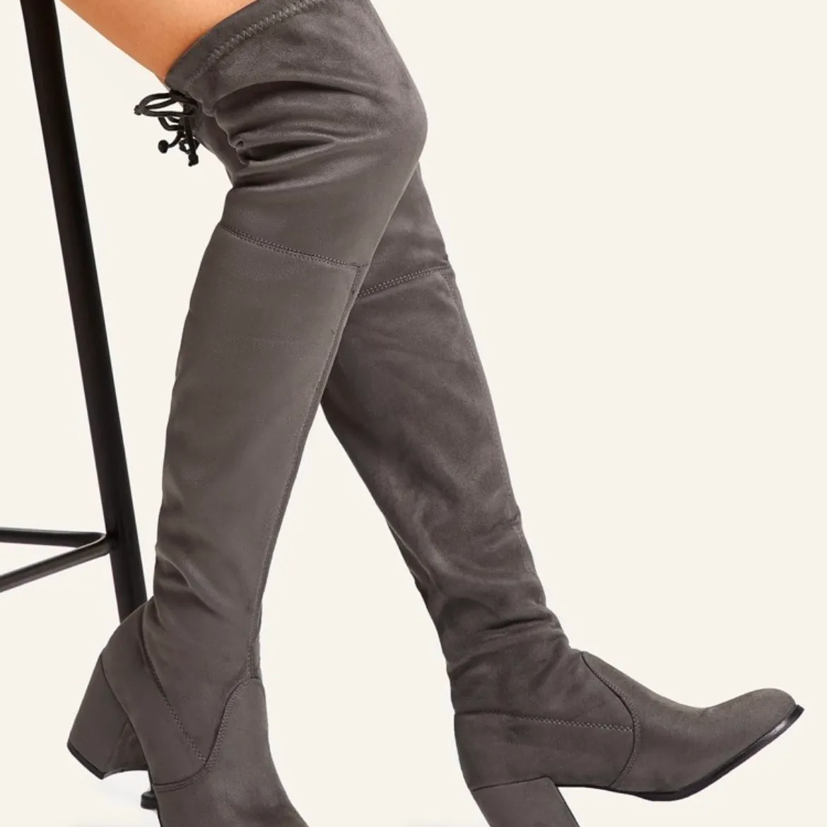 Thigh High Suede Boots - Image 4