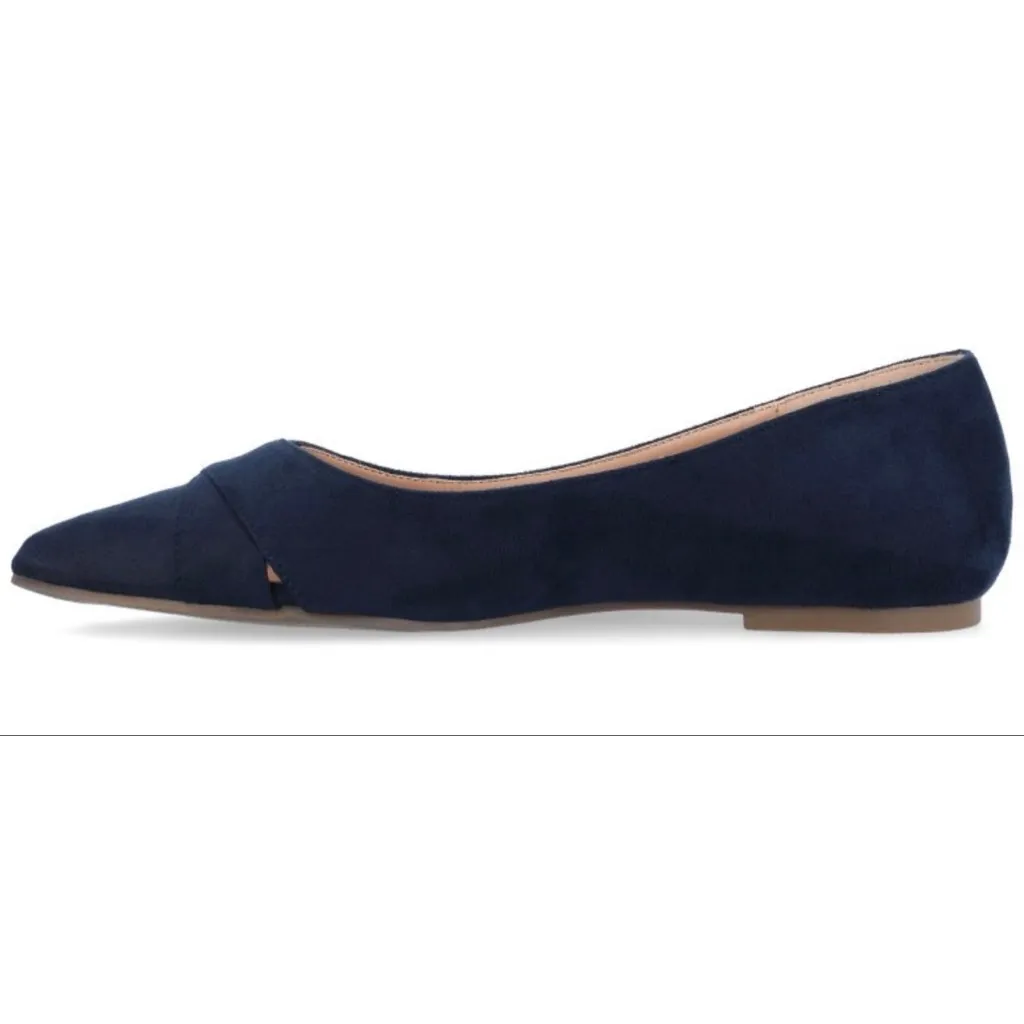 NEW Journee Vegan Suede Winslo Slip On Pointed Toe Ballet Flats 8 $65 - Image 2