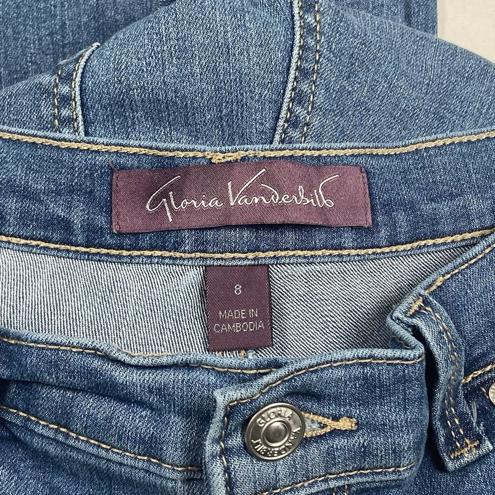 Gloria Vanderbilt Jeans Womens 8 Amanda Classic High Rise Straight Denim Pants - Image 3