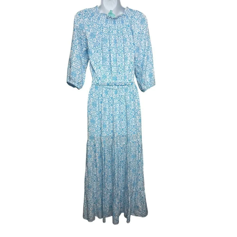 Melissa Odabash CARMEN AMALFI CELESTE MIDI DRESS Sz. XS Blue - Image 6