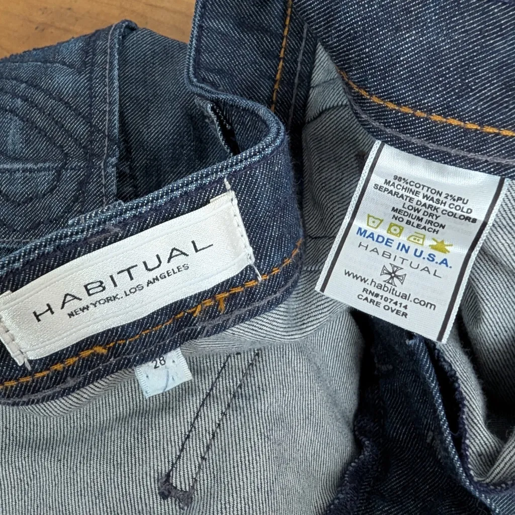 Habitual USA Made Nautical Style Bell Bottoms 28" - Image 2