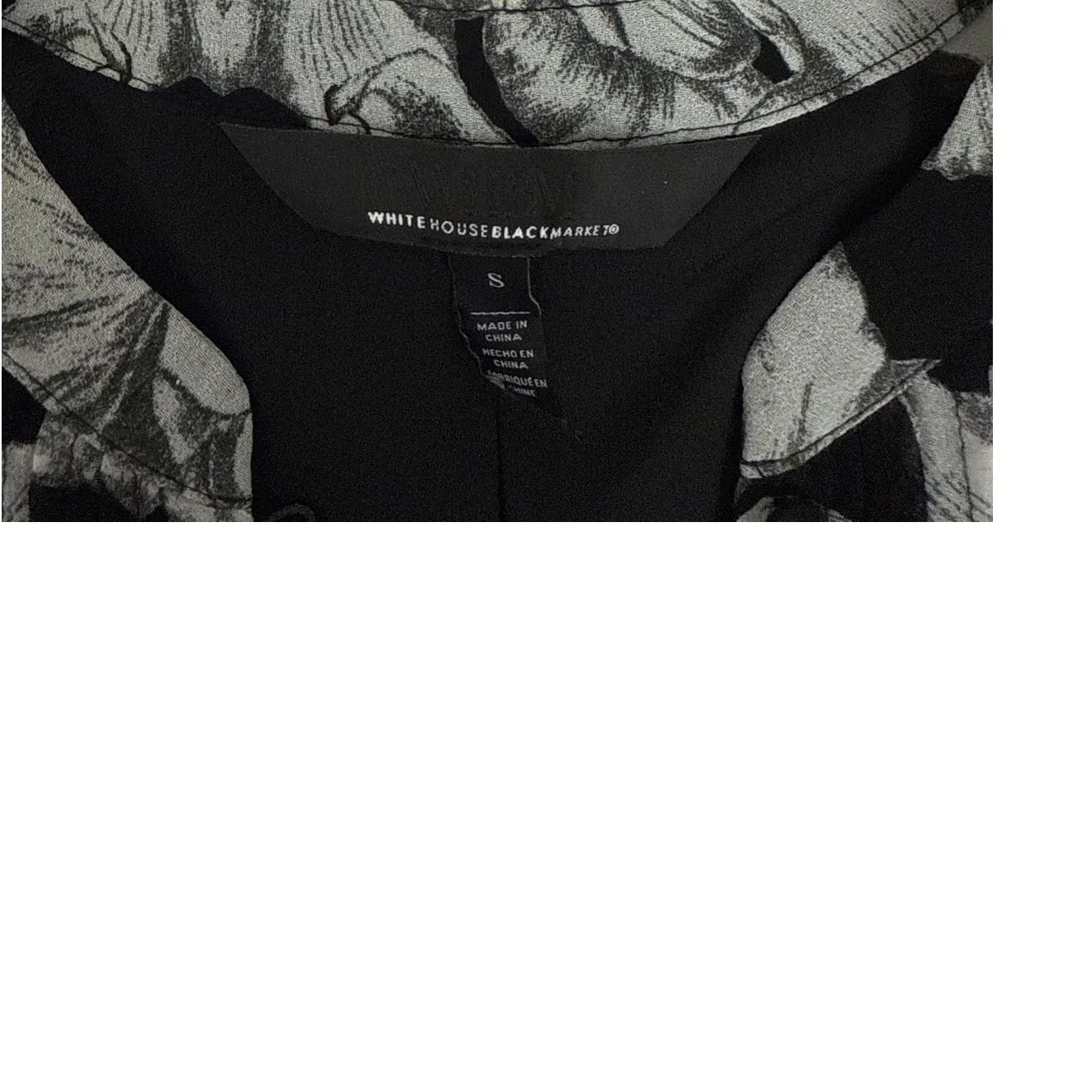 WHBM White House Black Market Blouse Floral Feminine Bloomcore Size Small - Image 3