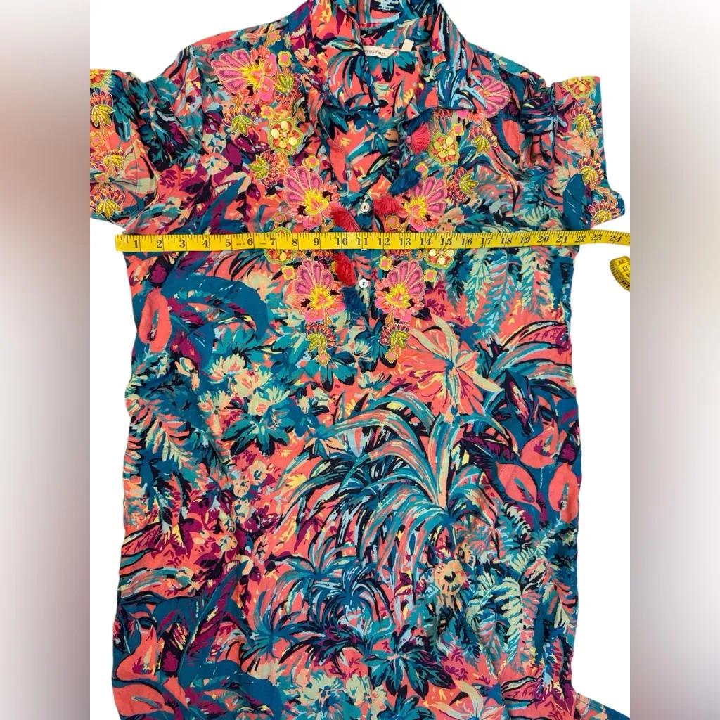 Soft Surroundings Vibrant Floral Coverup - Image 16