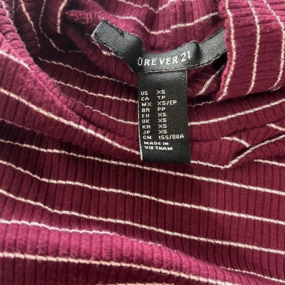 Striped Fitted Mock Turtleneck Dress - Image 4