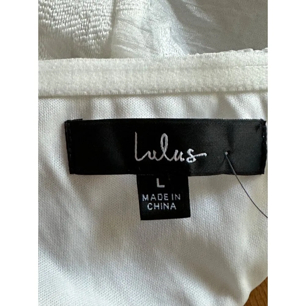 Lulus From this Day White Floral Jacquard Strapless Midi Dress Size L NWT Bridal Size L - Image 8