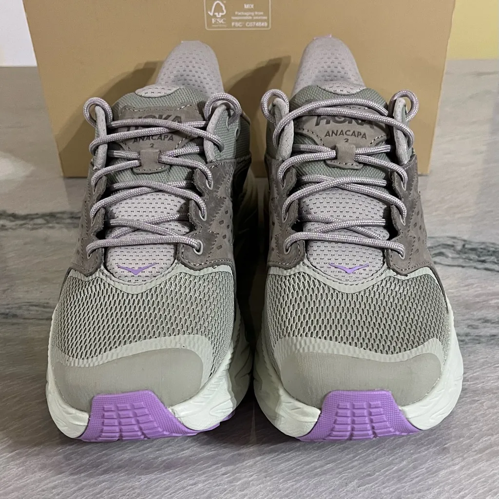 HOKA Anacapa 2 Low GTX Shoes Purple Size 9 - Image 3