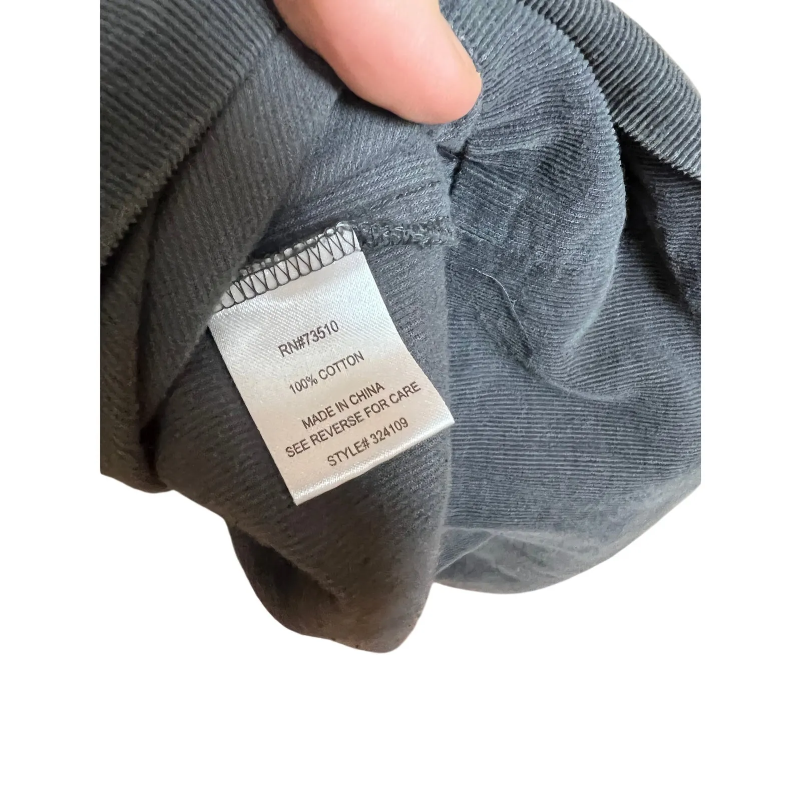 Ivy Jane Grey Corduroy Dress with Orange Embroidery Sz. XS - Image 3