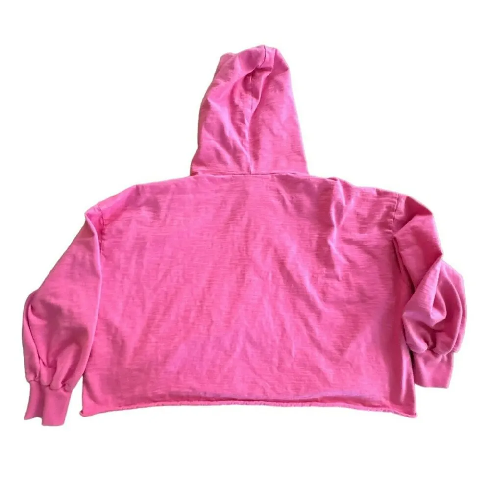 The Jones Hoodie Size Large Fuchsia Pink Oversized Slub Cotton Womens - Image 7
