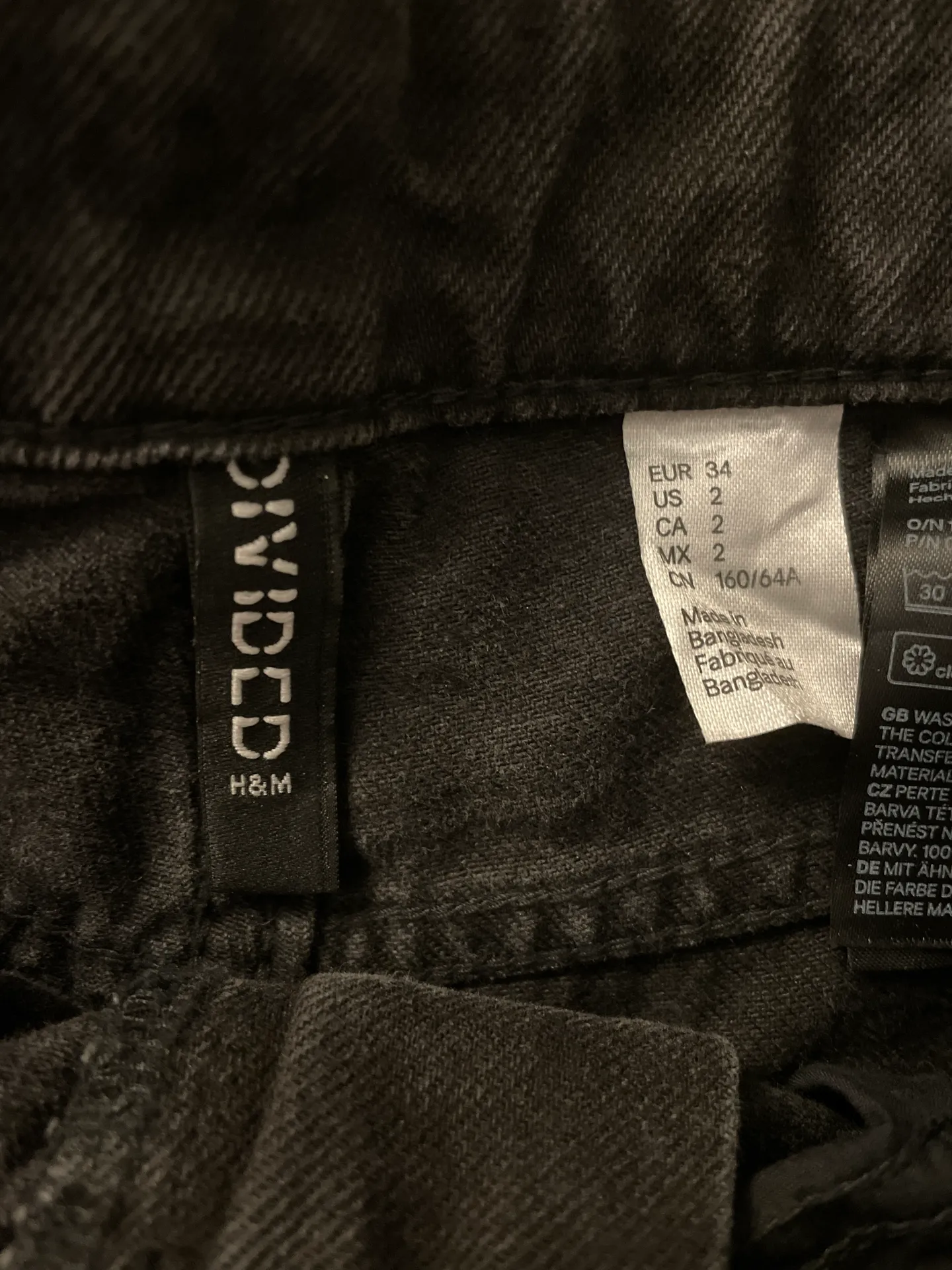 H&M Black Wide Leg Jeans - Image 5