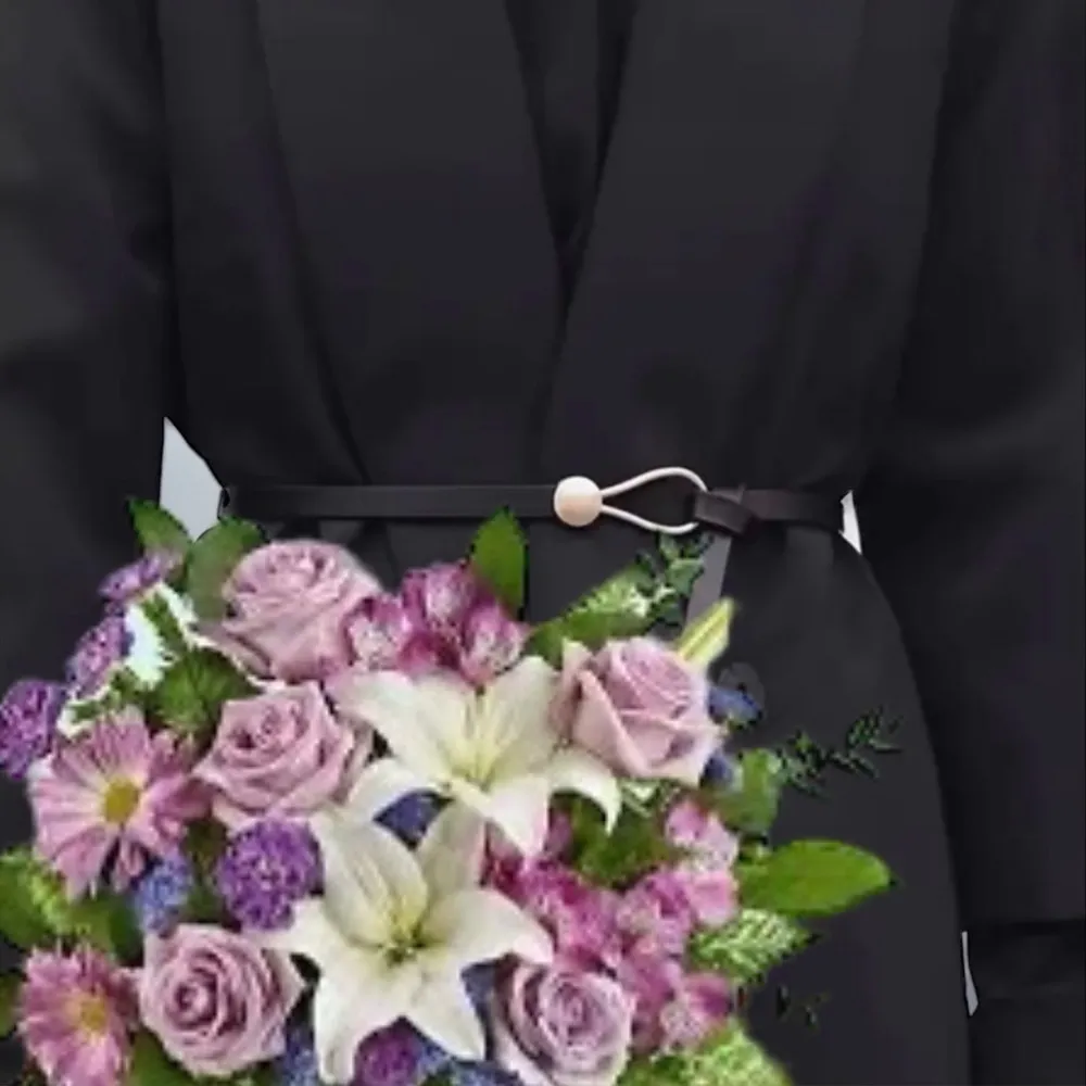 Black Trendy Knotted Skinny Thin Belt For Women Classic Solid Color Faux Leather - Image 9