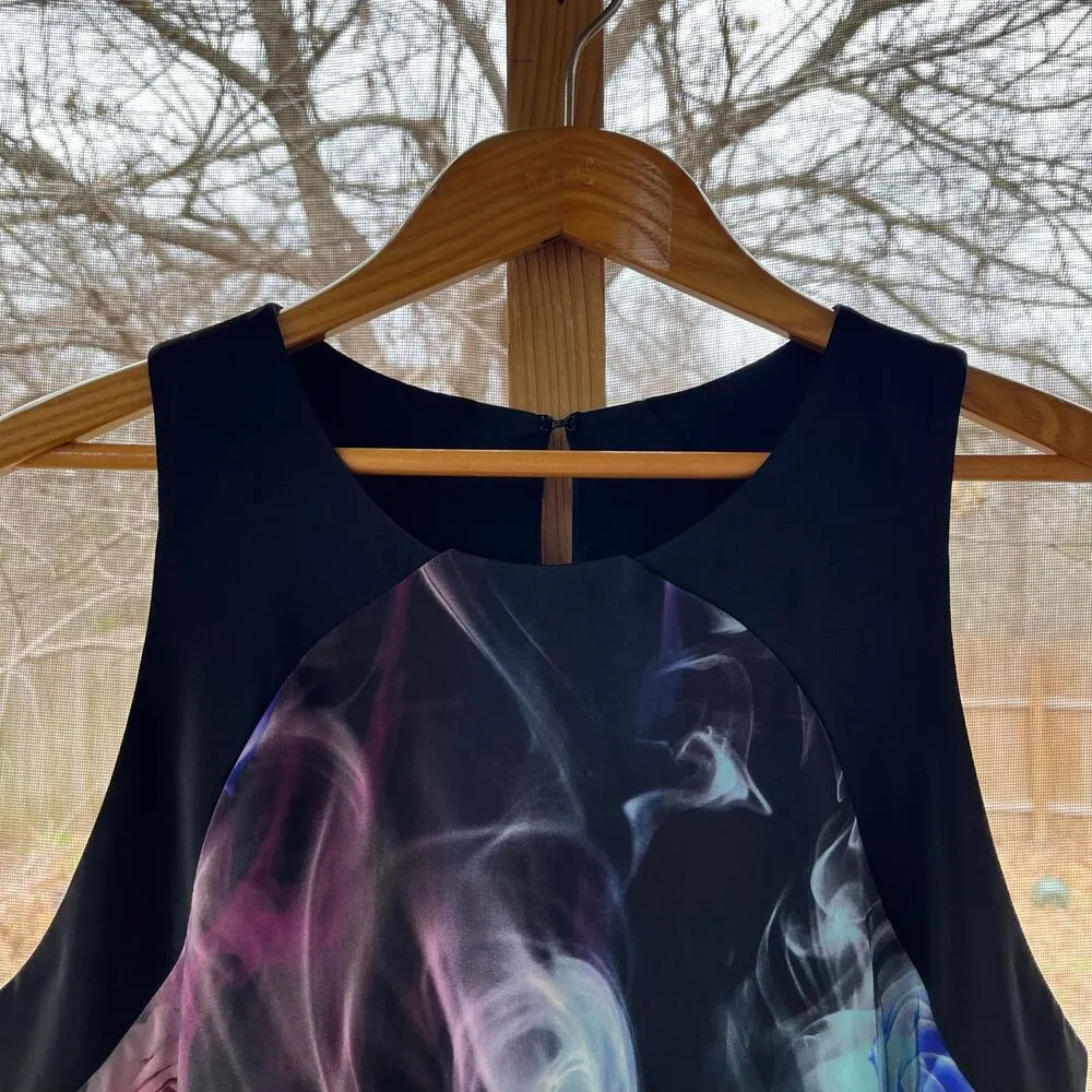 Amanda Uprichard Colorful Ethereal Rose Print Dress 100% Silk Size L - Image 3