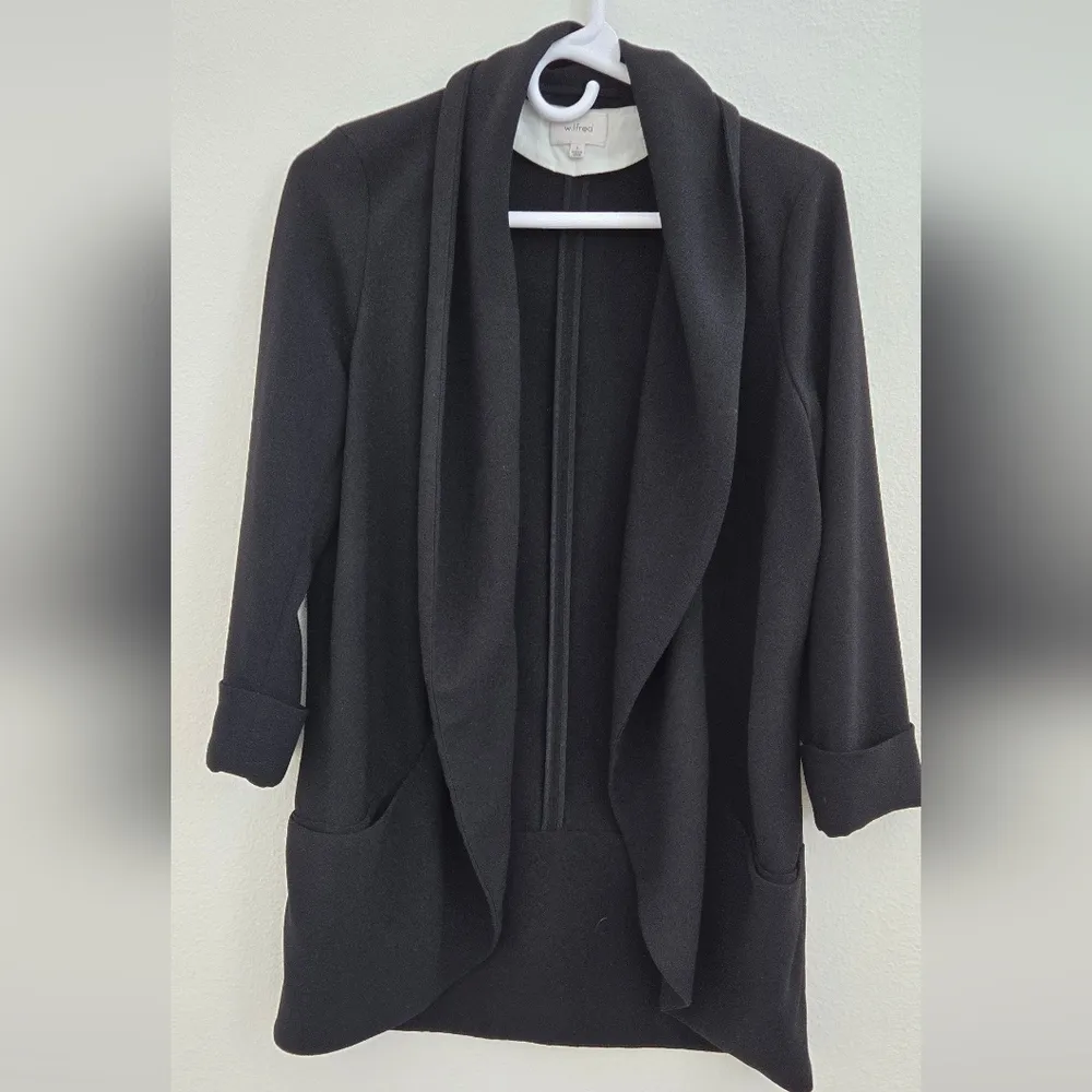 ARITZIA Wilfred Chevalier Jacket Relaxed Black Blazer size 8 - Image 6