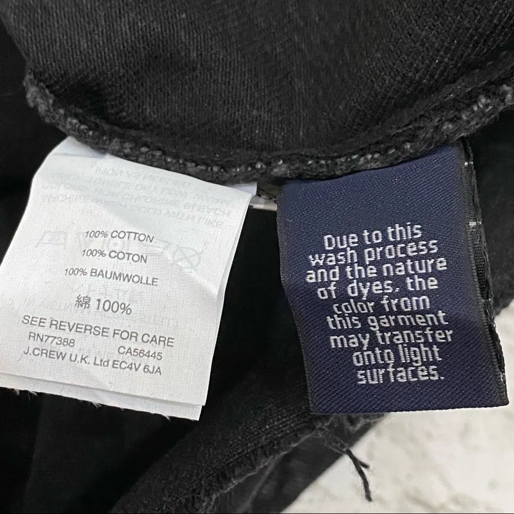 Lunar Wash “Frisco” Black Denim Raw Hem Mini Skirt Size 32 - Image 12