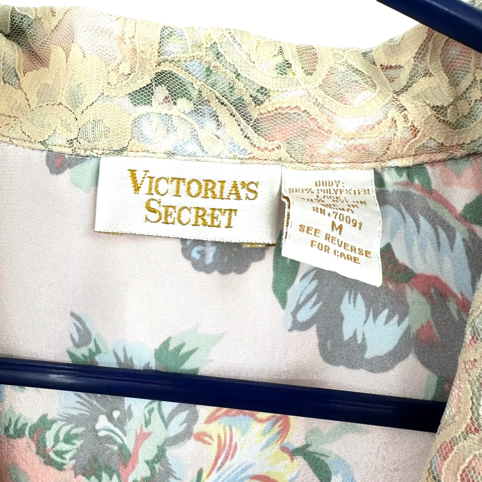 Victoria's Secret size‎ medium vintage gold tag long sleeve button up top shirt - Image 5