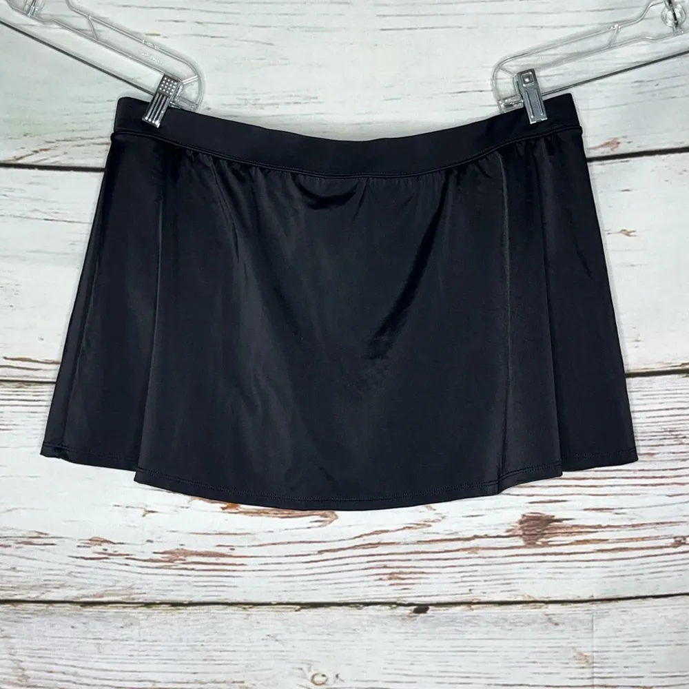Caribbean Joe NWT Sz 18W Black Hip Hider Bathing Suit Swim Skirt w/ Inner Panty - Image 2