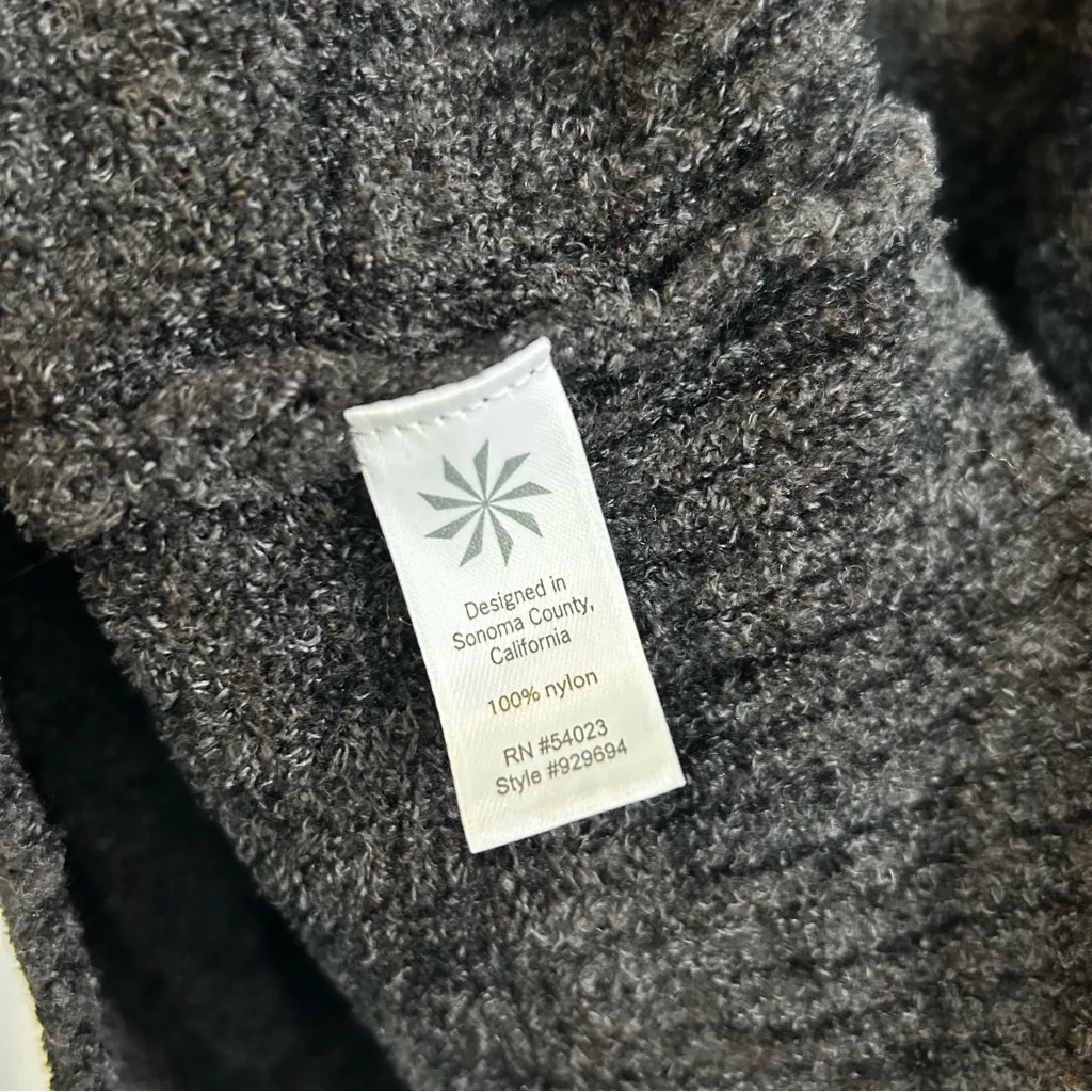 Athleta Cuddle Up Long Sleeve Black Cowl Neck Chenile Sweater Size Medium - Image 11