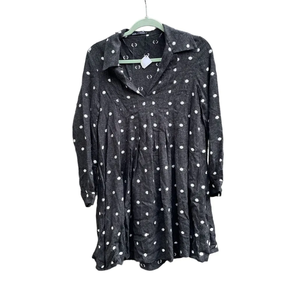 NWT ZARA CONTRAST POLKA DOT DRESS - Image 2