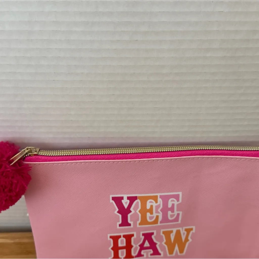 The Paper Studio Yee Haw Pink Makeup Cosmetic Travel Bag Clutch Western Cowgirl - Image 8