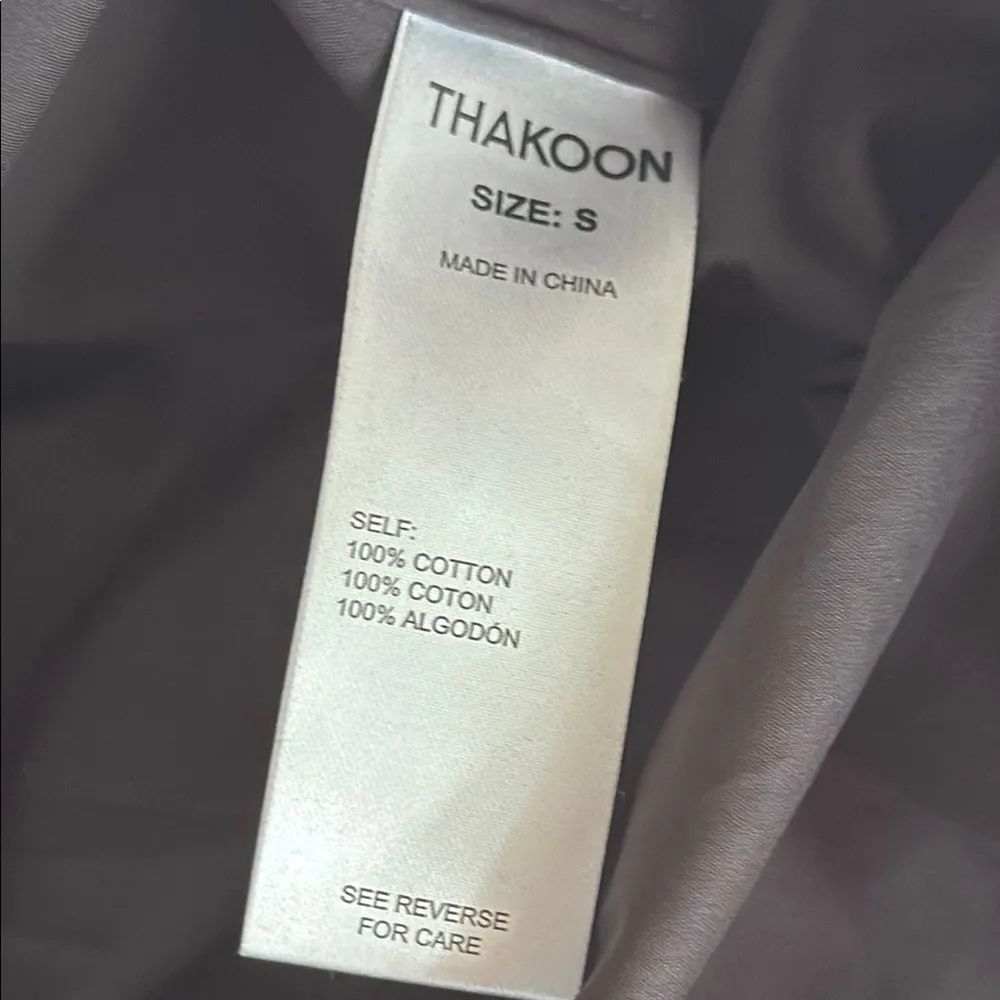 Thakoon Black Button Down Shirt with Mandarin Collar - Image 4