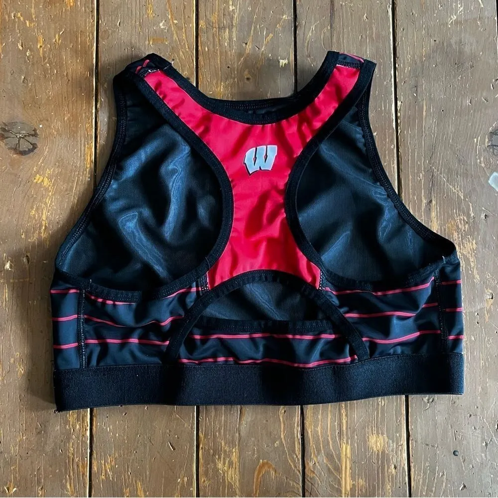 University of Wisconsin Badgers Women's Sports Bra Top Red Size M - Image 3