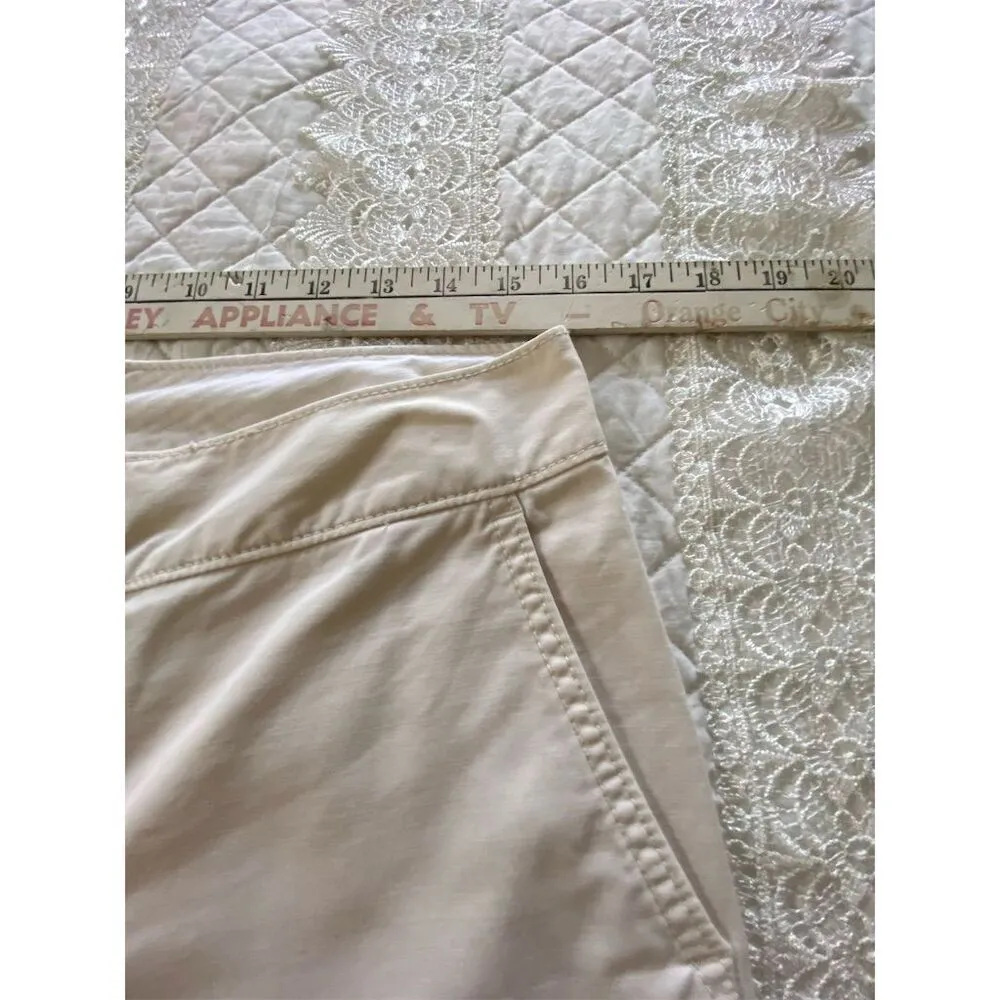 Banana Republic Low Rise Wide-Leg Capris Cream Casual Size 6 - Image 12