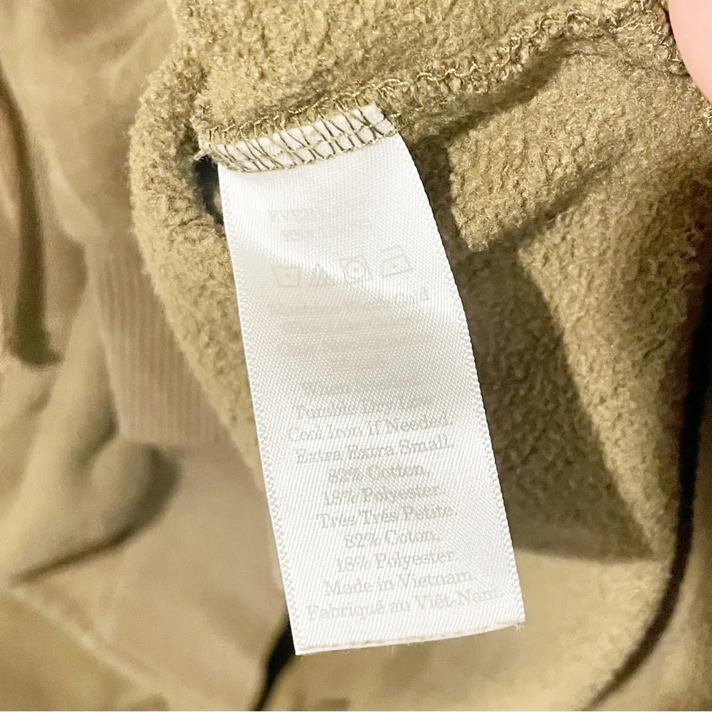 Everlane Size XXS The French Terry Hoodie Military Olive Green Sweatshirt - Image 4