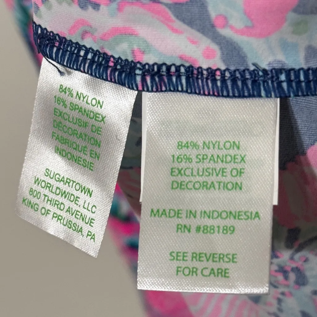 Lilly Pulitzer Johana Cover-Up Dress Size Medium Tropical Pink Blue Oyster Bay - Image 9