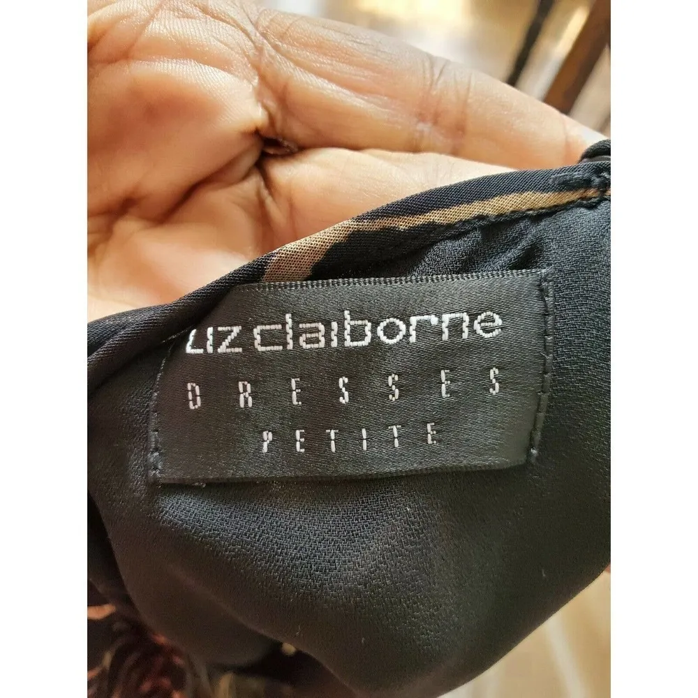 Liz Claiborne Women's Blue Rayon Dress Size 4P - Image 10