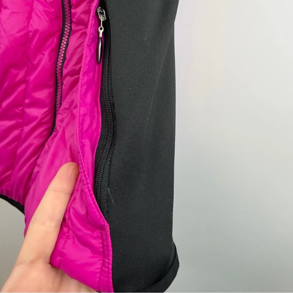 Calvin Klein performance down puffer vest magenta asymmetrical neck sz M Medium - Image 3
