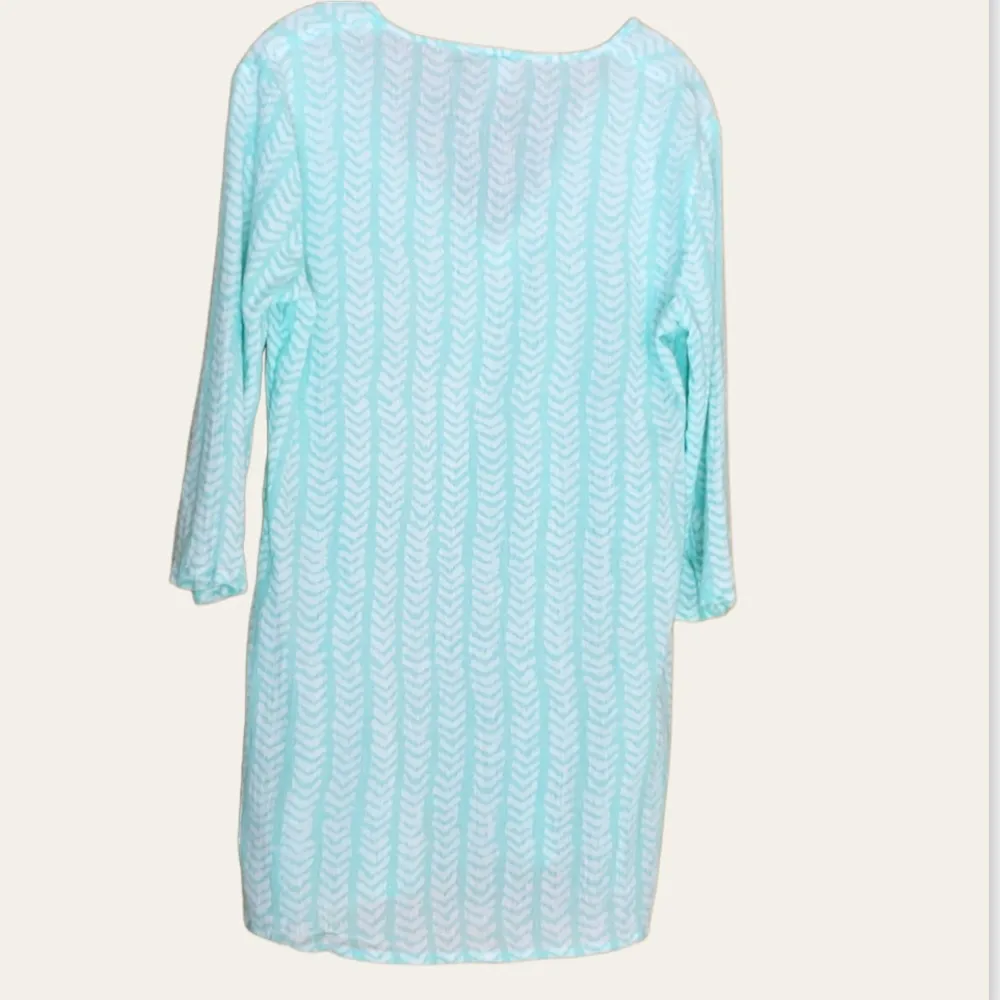 J. Crew cotton tunic top/ swim coverup Green - Image 5