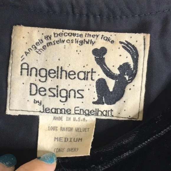 Jeanne Engelhart black velvet button down cardigan coat size medium - Image 6