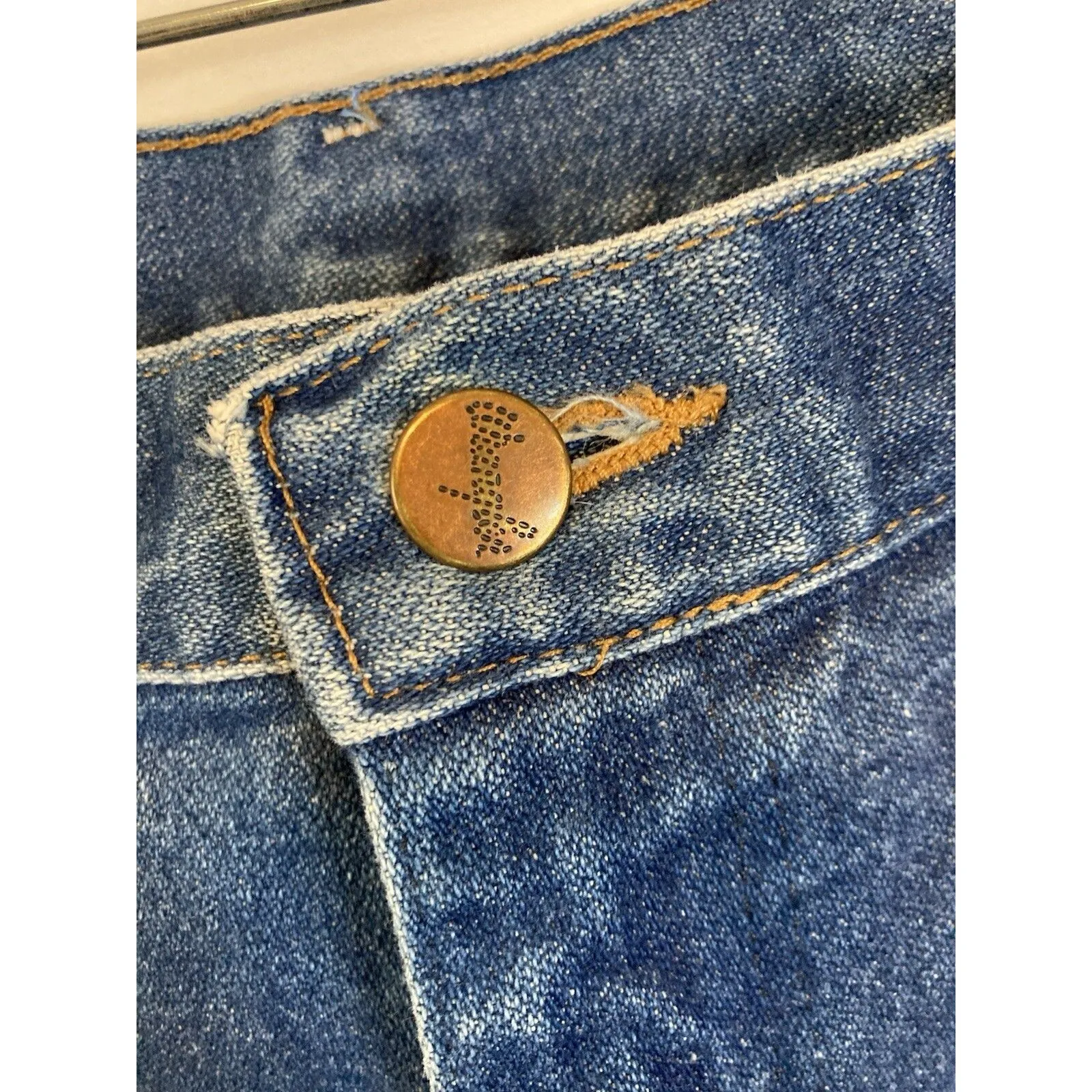 VTG Wrangler Jeans Womens 29x32 14MWZG Cowboy Cut Denim Blue High Rise Western - Image 6