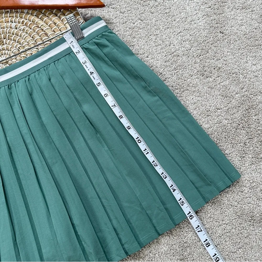 Girlfriend Collective Tropic Pleated Club Skort Skirt Tennis Golf in Green XL - Image 12
