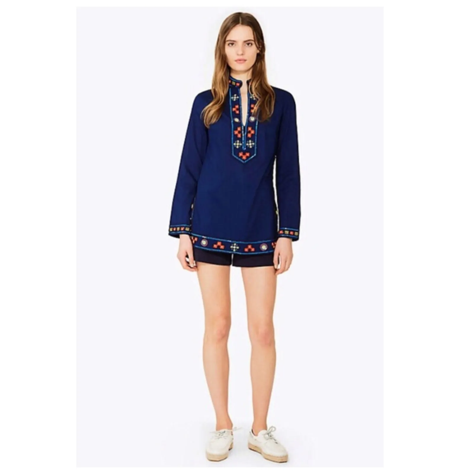 Tory Burch Embellished Tory Tunic Size 2 - Image 2