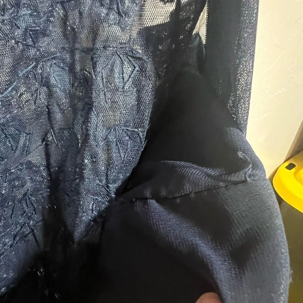 Crystal Dolls Beaded Navy Formal Dress - Image 13