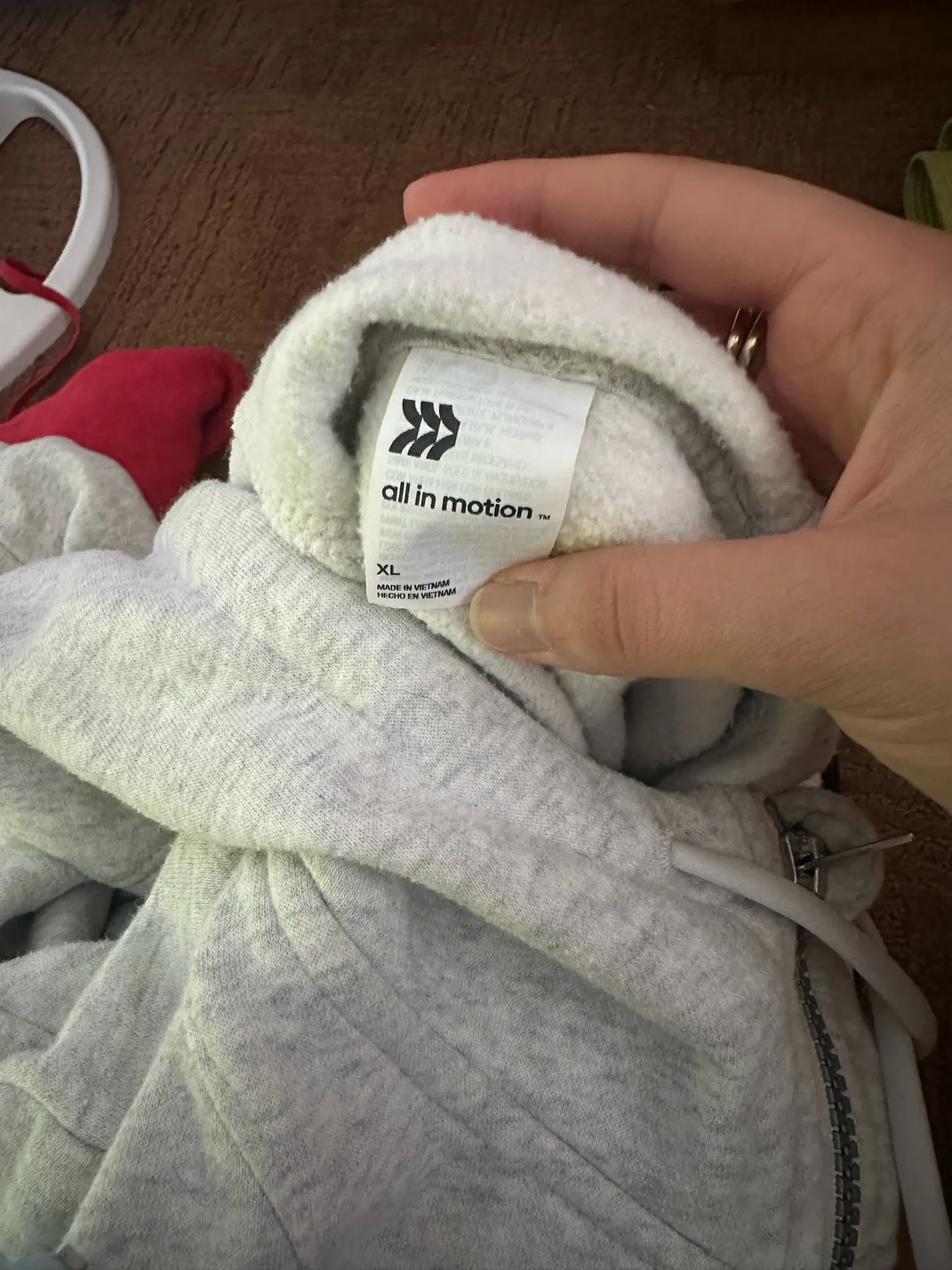 All in Motion Zip-Up Hoodie Grey - Image 3