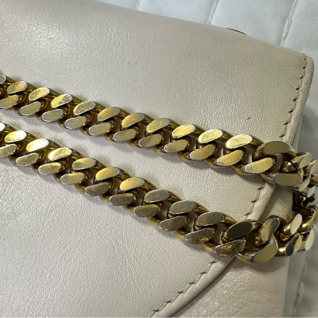 Paloma Picasso Ivory Crossbody Bag with Removable Gold Chain - Image 15