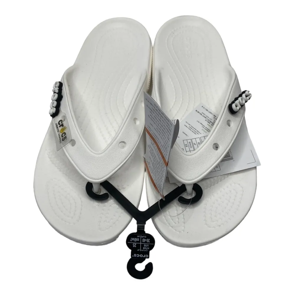 Crocs Classic Crocs Unisex White Flip Casual Flip-Flops 207713-100 Size 7M/9W - Image 9