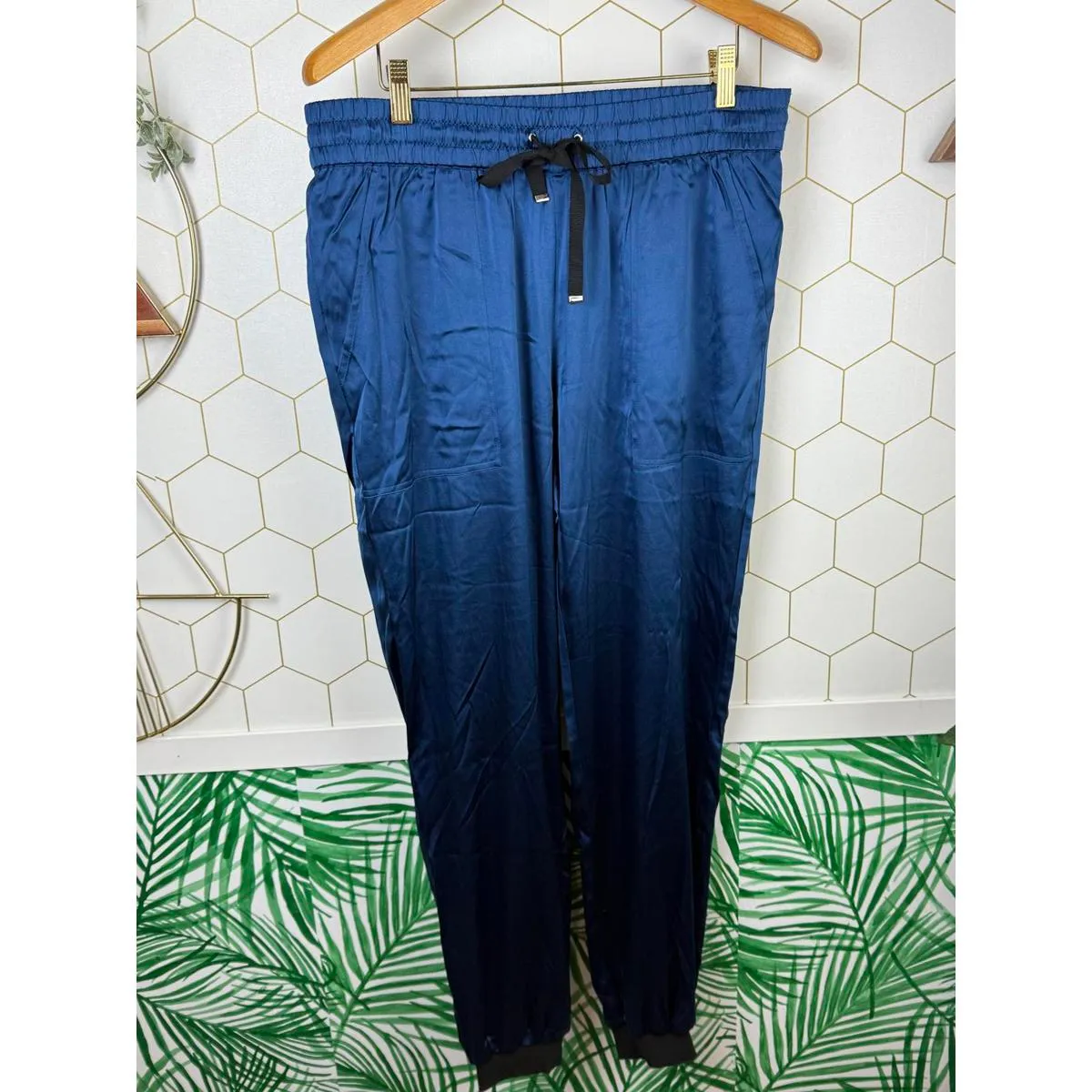 Inreverse Blue Silk Blend Jogger Pants - Image 8