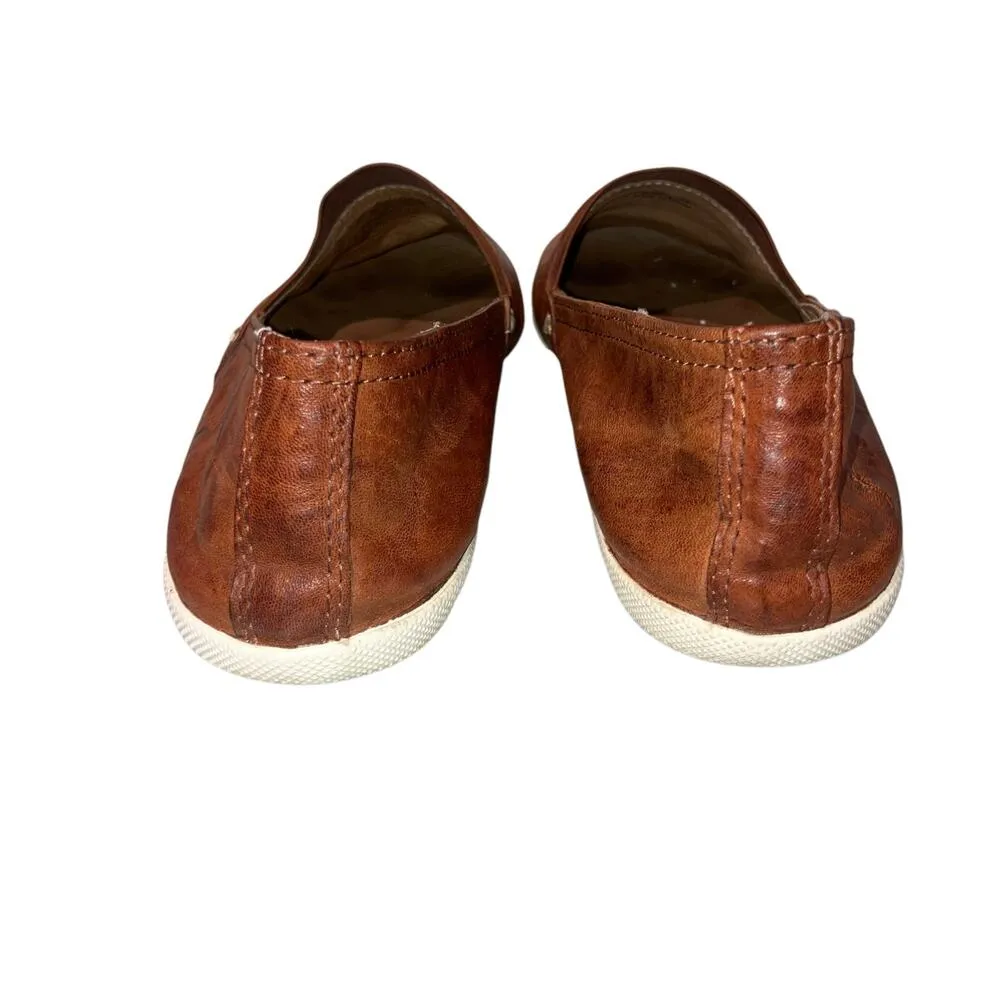 Frye Melanie Cognac Leather Slip On Sneaker-size 9 - Image 6