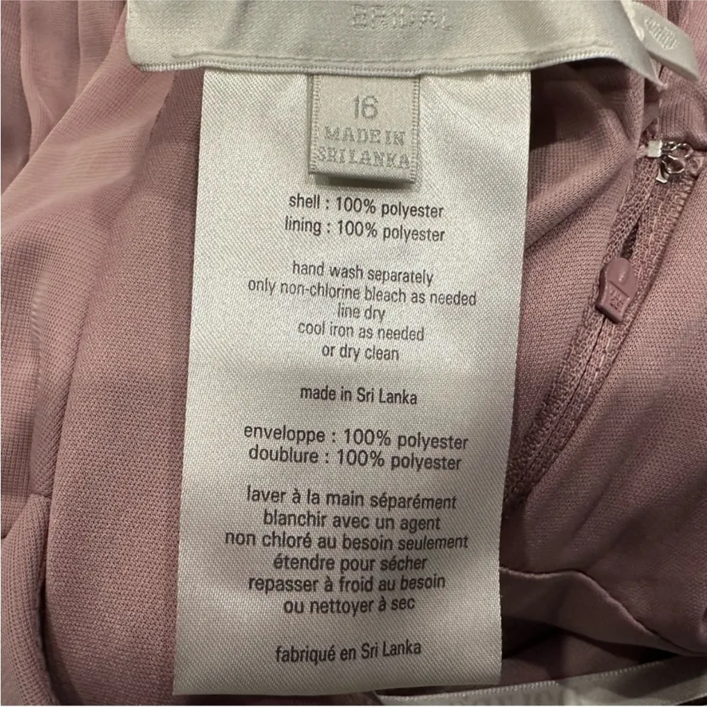 David’s Bridal Criss Cross High Neck Mesh Bridesmaid Dress Quartz 16 - Image 7