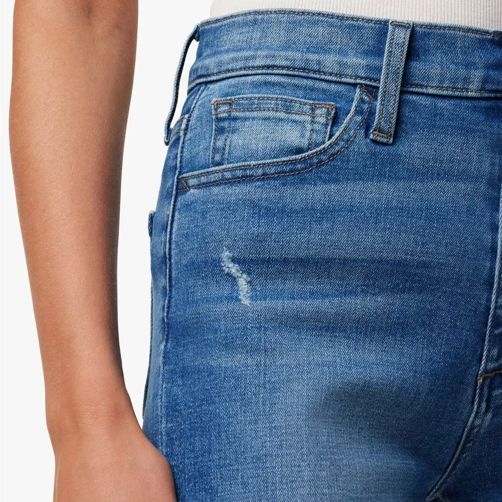 Joe’s Jeans High Rise Wide Leg Distressed Jean in Belenos Medium Wash Size 26 - Image 5