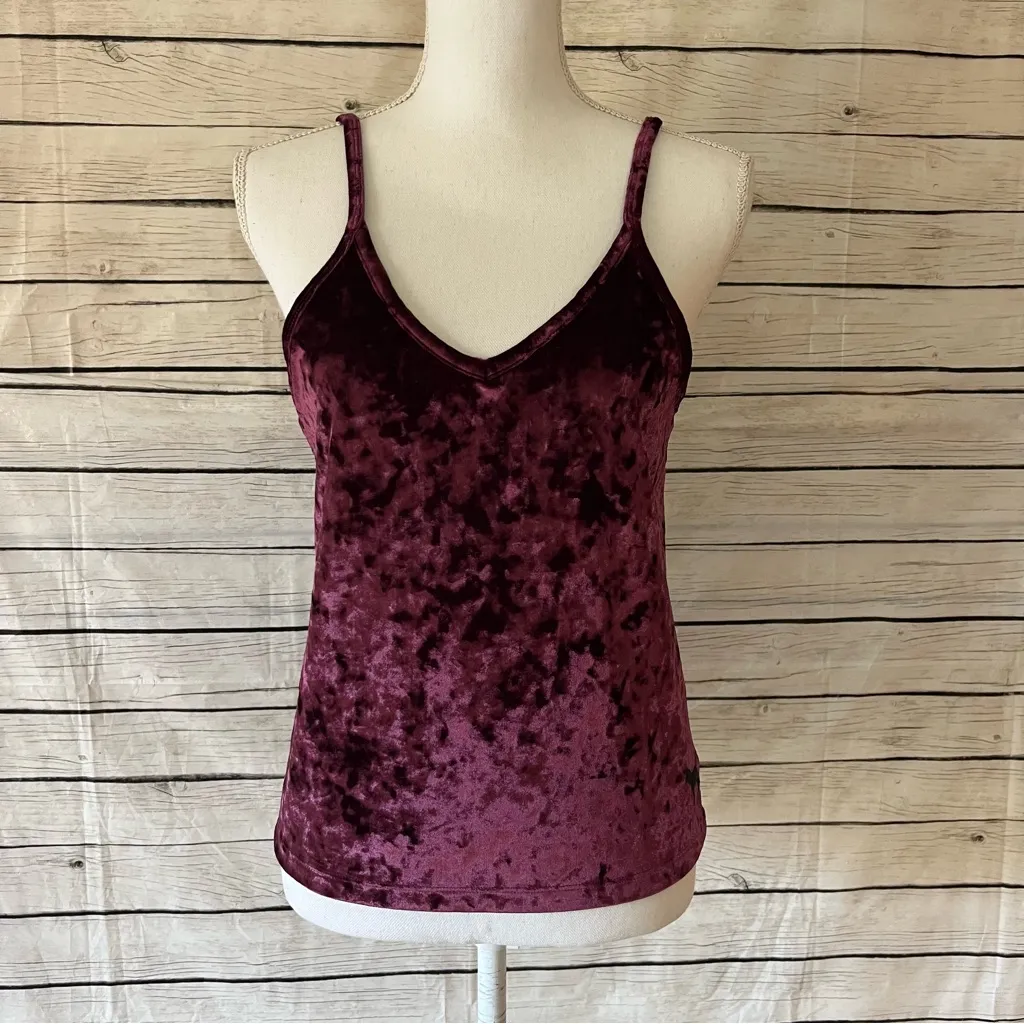 PINK Victoria’s Secret Red Crushed Velvet Camisole Top - Image 6