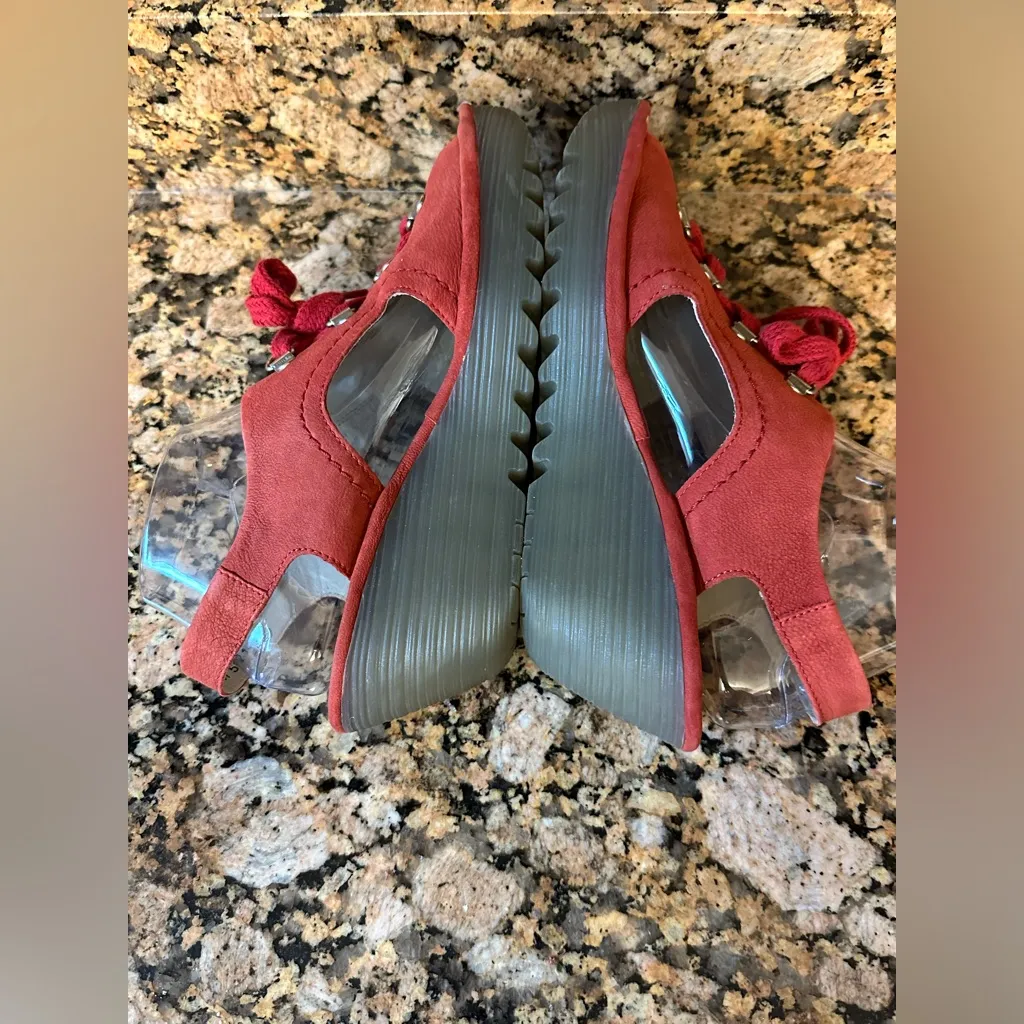 Fly‎ London Women's Red Size 40 US 9 Scarlett Red Lace Up Shoes - Image 5
