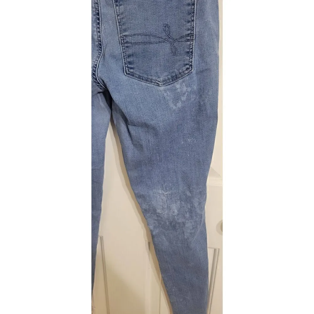 Denizen by Levi High Rise Ankle Skinny Jeans Womens Size 6 W28 Distressed, Fraye - Image 5